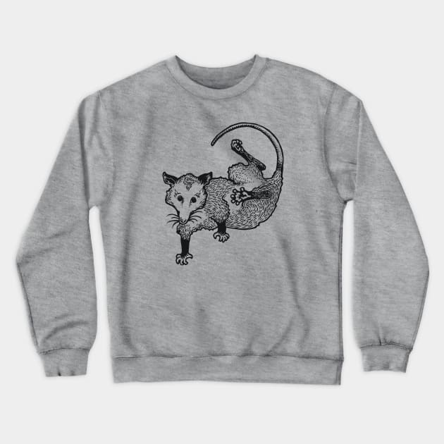 A Levity of Animals: Playing 'Possum Crewneck Sweatshirt by calebfaires